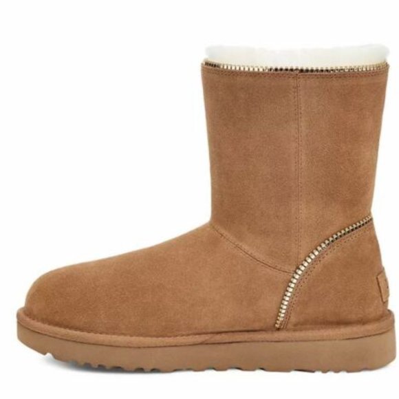 UGG Florence Women's Shearling Lined Cold Weather Boots Shoes Chestnut - Picture 6 of 7